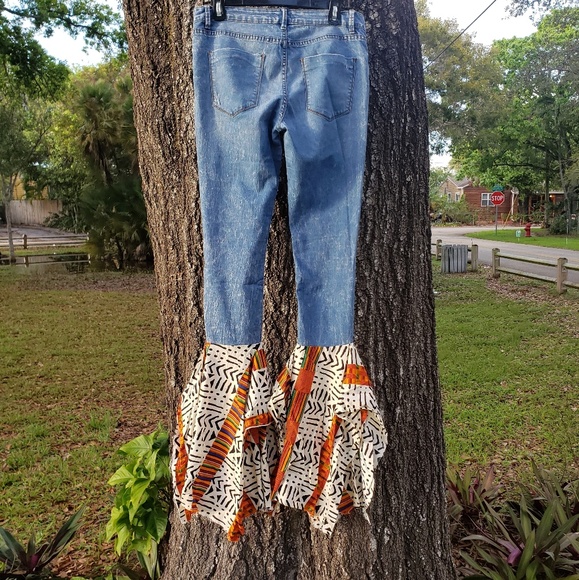 SOLD Repurposed Denim into Bell Bottoms - Picture 3 of 7